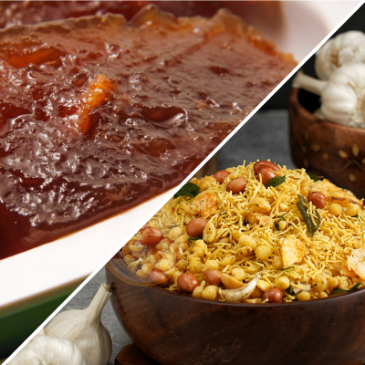 Tirunelveli Halwa With Garlic Mixture Kaaram Combo